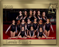 Levels 6 and 7 2019 Team Photo gold border