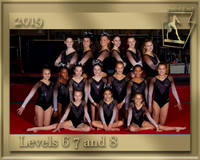 Levels 6  7 and  8  2019 Team Photo gold border