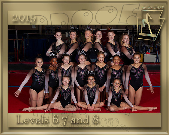 Levels 6  7 and  8  2019 Team Photo gold border